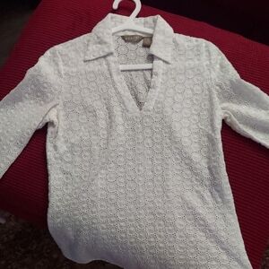 Beautiful White Kenar Tunic Size Small